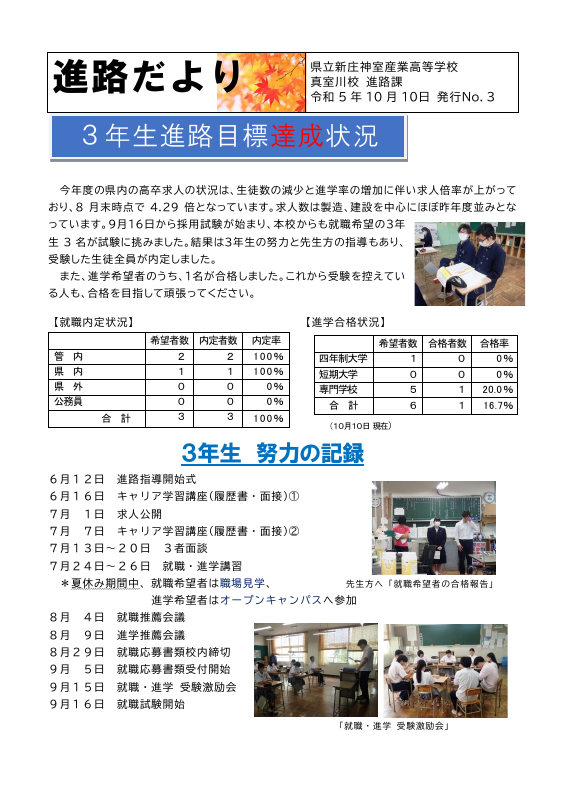 03 進路だより NO３.pdfの1ページ目のサムネイル